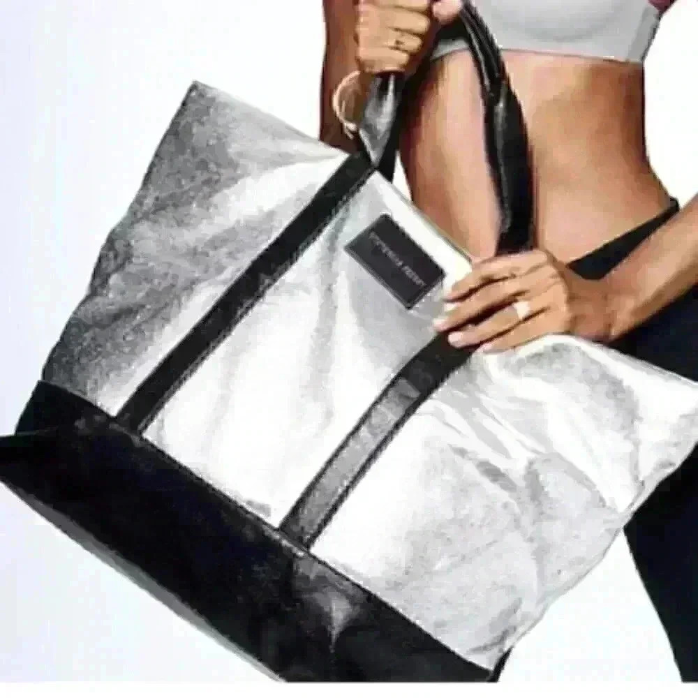 Victoria's Secret Weekender Silver Tote Bag - Picture 2 of 10